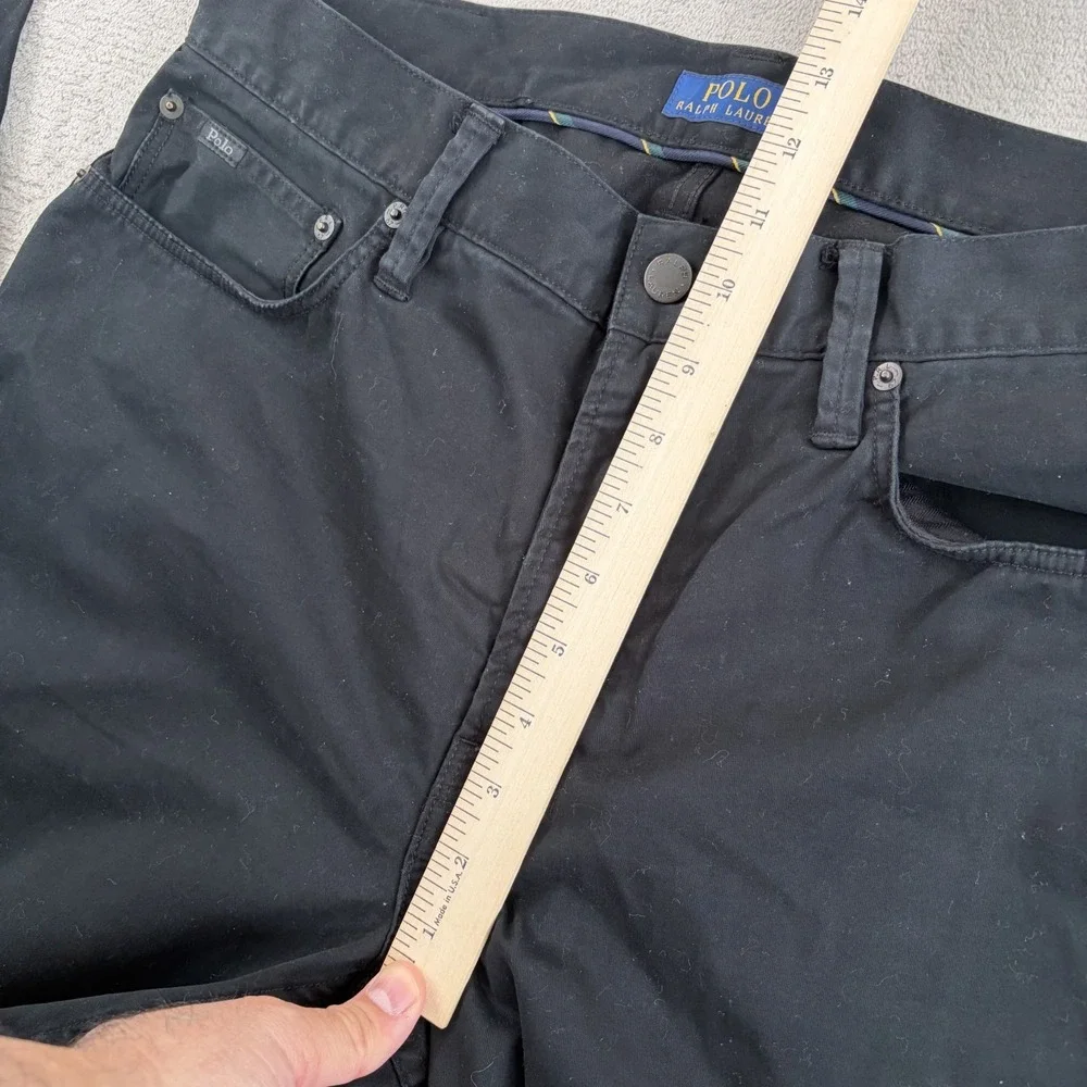 Polo‎ Ralph Lauren 5 Pocket Straight Leg Pants in Black Men 34x32 Stretch Preppy